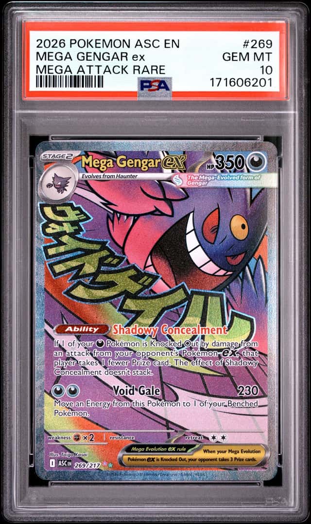 2026 POKEMON ASC EN-ASCENDED HEROES MEGA ATTACK RARE #269 MEGA GENGAR EX PSA 10