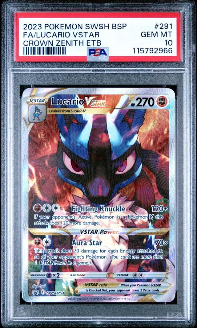 2023 Pokemon SWSH Black Star Promos Lucario VST #SWSH291 PSA 10 GEM MINT