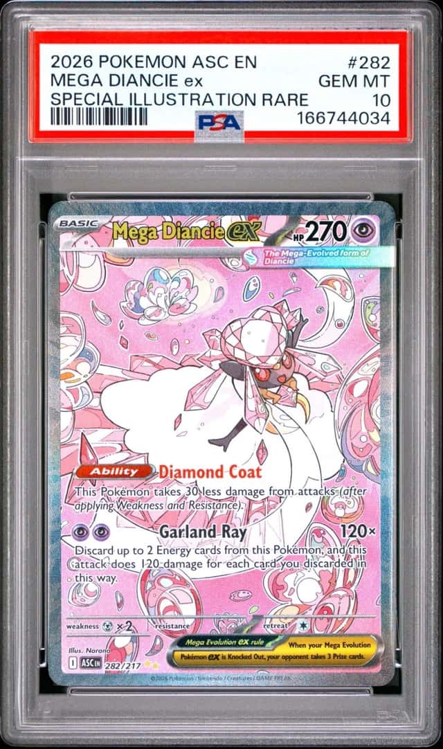 2026 POKEMON ASCENDED HEROES SPECIAL ILLUSTRATION RARE MEGA DIANCIE EX PSA 10