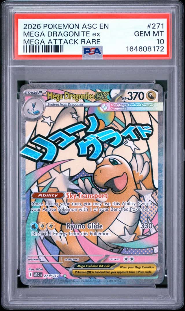 2026 Pokemon Ascended Heroes Mega Dragonite ex Attack Rare #271/217 PSA 10