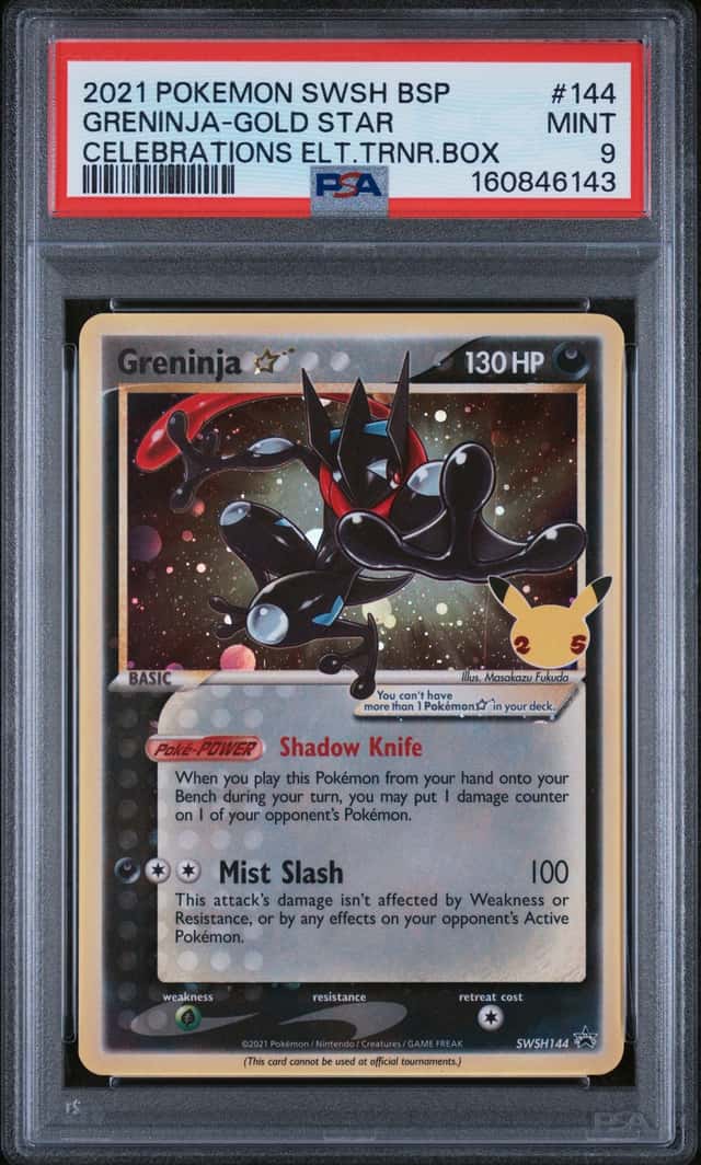 Pokemon SWSH Black Star Promos Greninja Gold 2021 #SWSH144 PSA 9