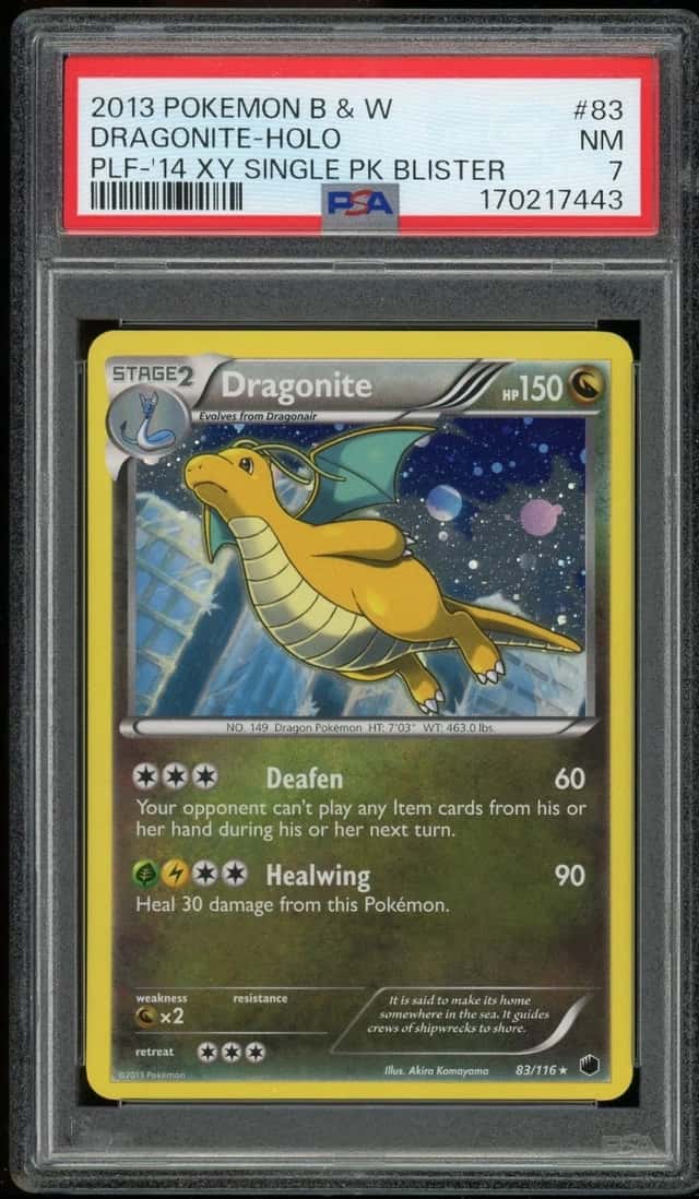 Pokemon TCG Dragonite Cosmos Holo 83/116 Blister Exclusive PSA 7 NM