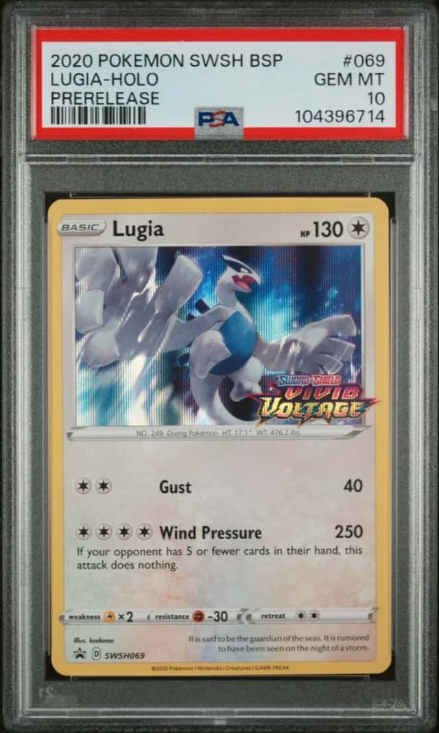 Pokemon Lugia Holo Swsh Black Star Promo 069 Prerelease PSA 10 Gem Mint