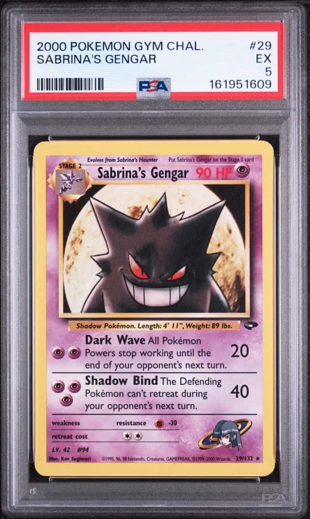 2000 POKEMON GYM CHALLENGE #29 SABRINA'S GENGAR PSA 5