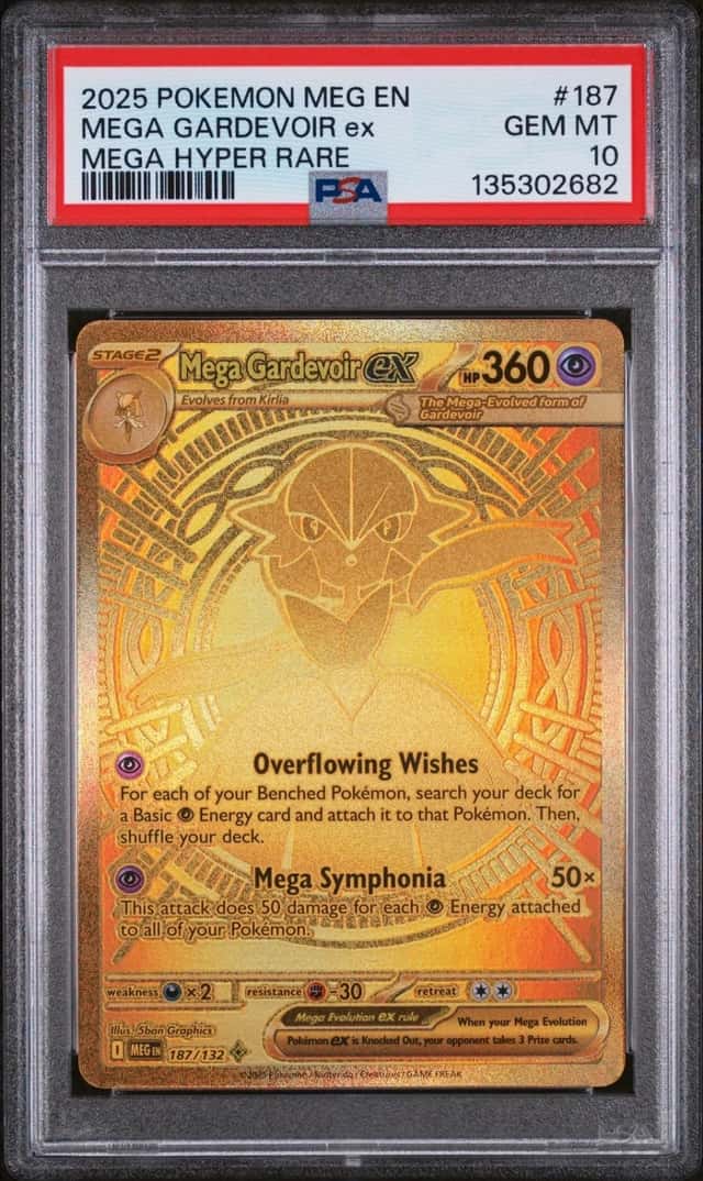 2025 POKEMON MEG EN-MEGA EVOLUTION MEGA HYPER RARE #187 MEGA GARDEVOIR EX PSA 10