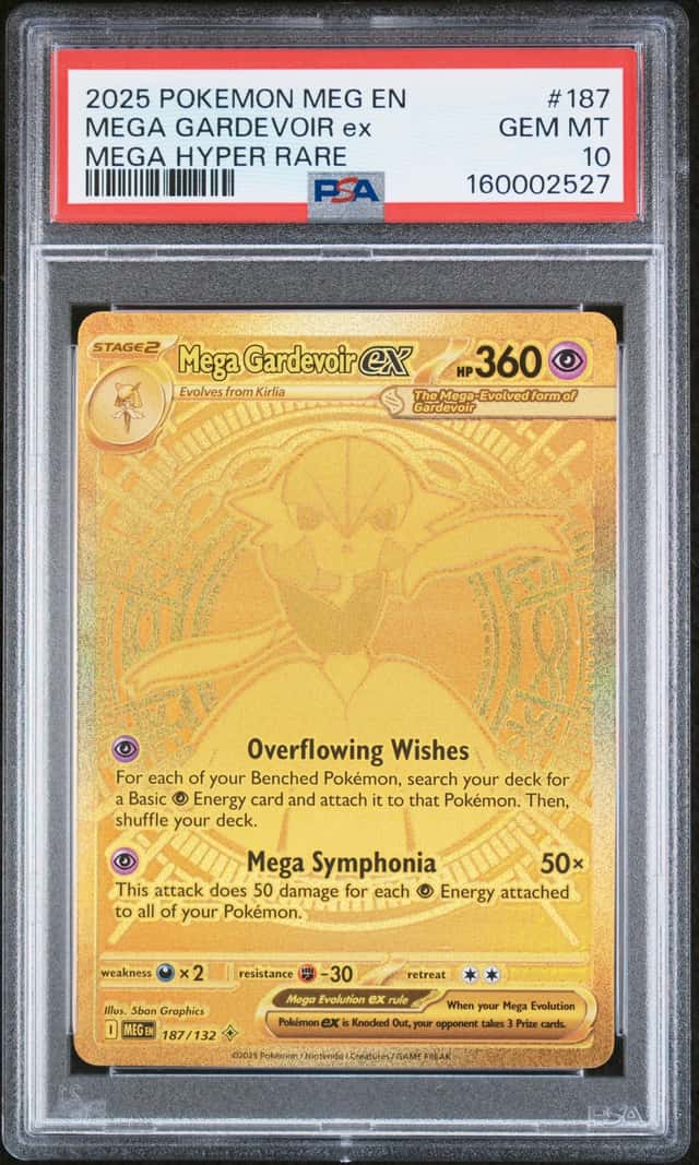 2025 Pokemon Mega Evolution Gardevoir ex Hyper Rare #187/132 PSA 10 GEM MINT