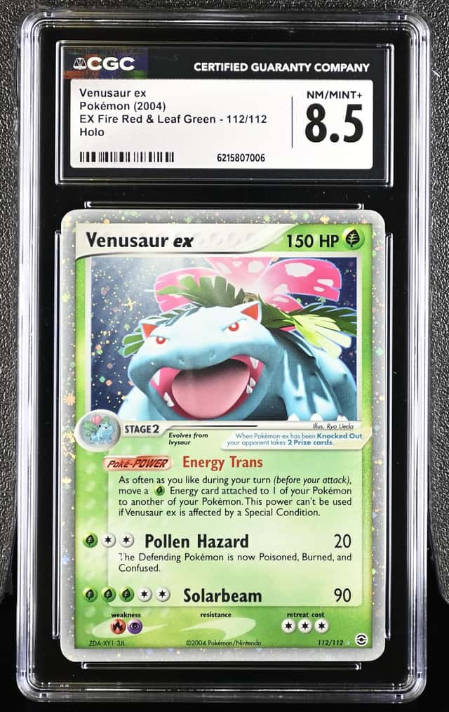 2004 POKEMON EX FIRE RED & LEAF GREEN #112 VENUSAUR EX HOLO CGC 8.5 NM-MT+