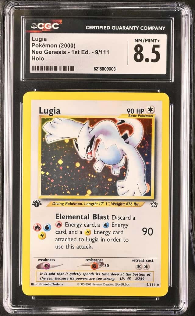 2000 Pokemon Neo Genesis Lugia 1st Edition Holo Rare 9/111 CGC 8.5