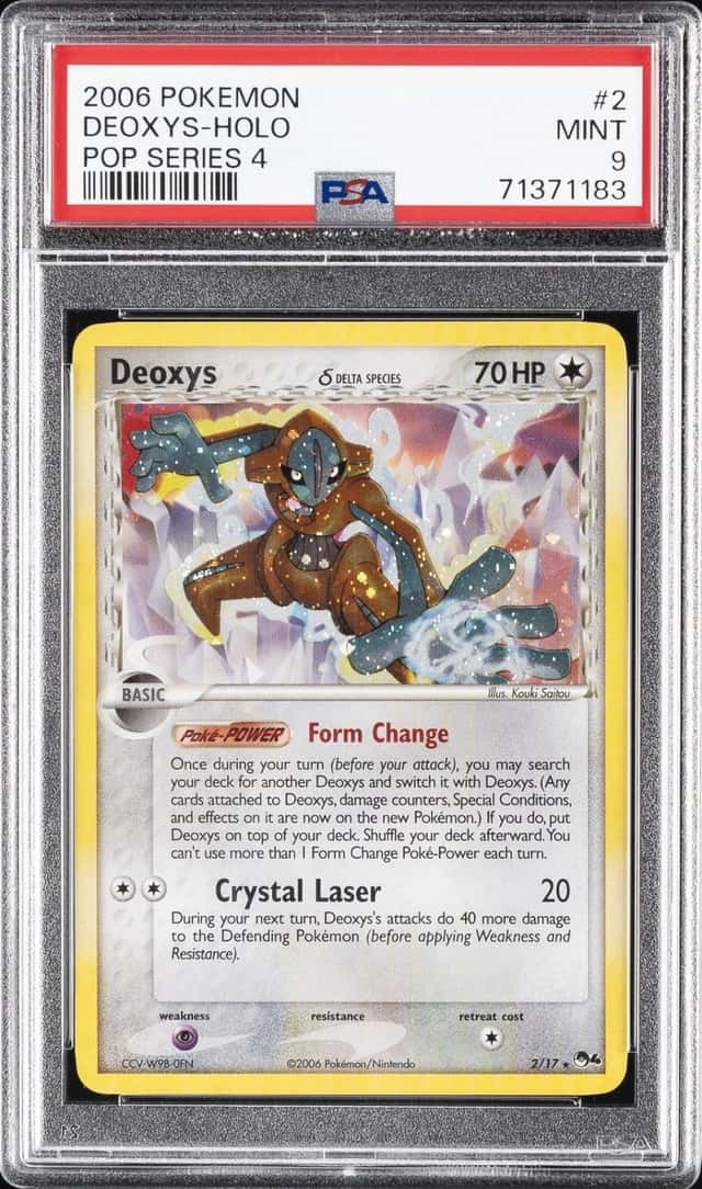2006 POKEMON POP SERIES 4 #2 DEOXYS-HOLO PSA 9