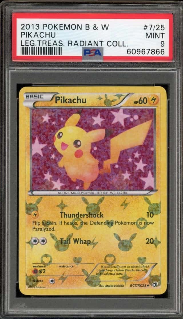 Pokemon Pikachu Legendary Treasures Radiant Coll. RC7/RC25 PSA 9 Mint