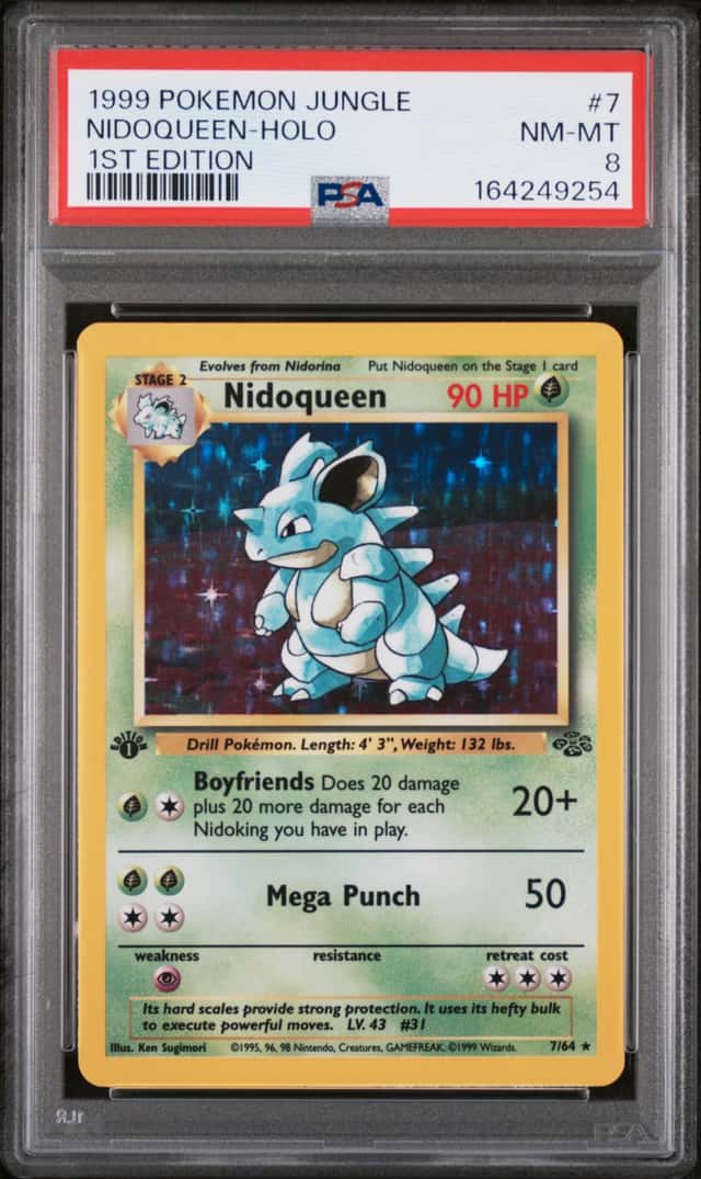 PSA 8 1999 Pokemon Jungle 1st Edition Nidoqueen Holo Rare #07/64 English