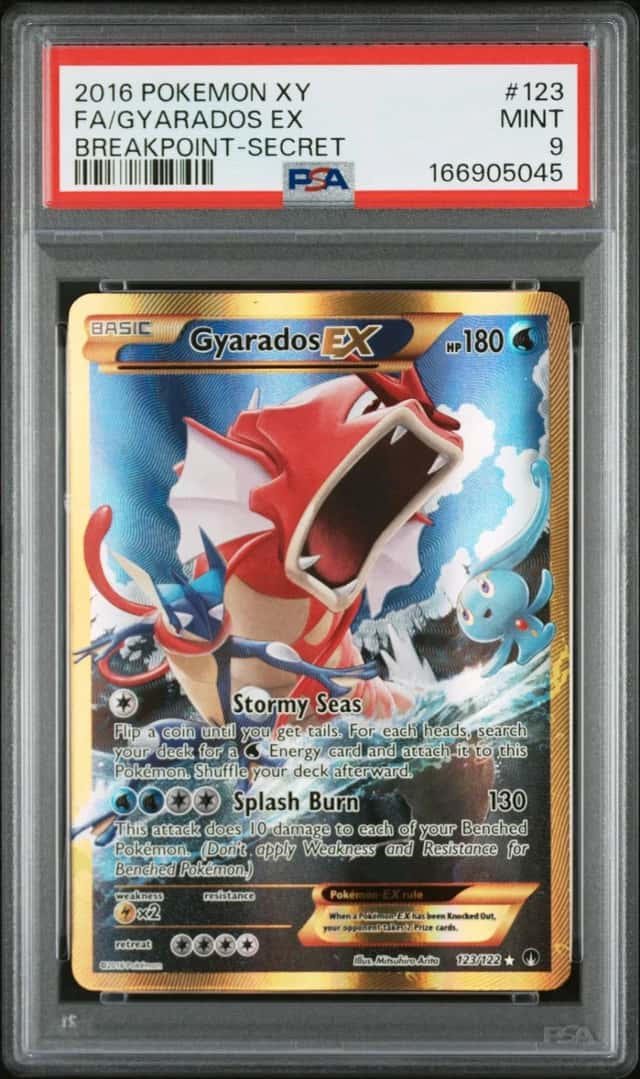 2016 Pokemon Xy Breakpoint Gyarados EX Secret Full Art PSA 9 #123
