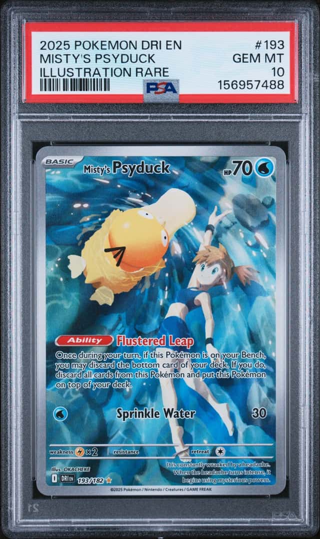 2025 Pokemon Destined Rivals Misty's Psyduck #193/182 PSA 10 GEM MINT