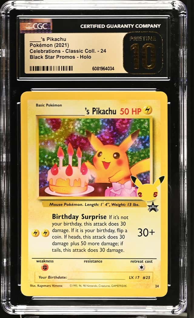 2021 Pokémon ____'s Pikachu Holo Celebrations-Classic Coll. #24 CGC PRISTINE 10