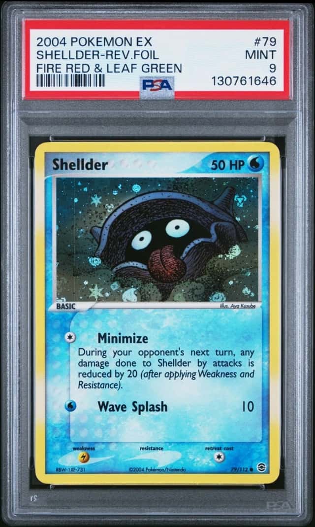 2004 POKEMON EX SHELLDER-REV.FOIL FIRE RED & LEAF GREEN #79 PSA 9