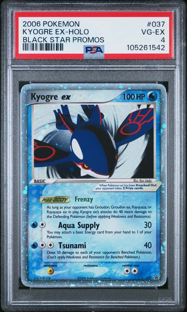 2003-2006 Pokemon Nintendo Black Star Promos Kyogre ex #037 PSA 4