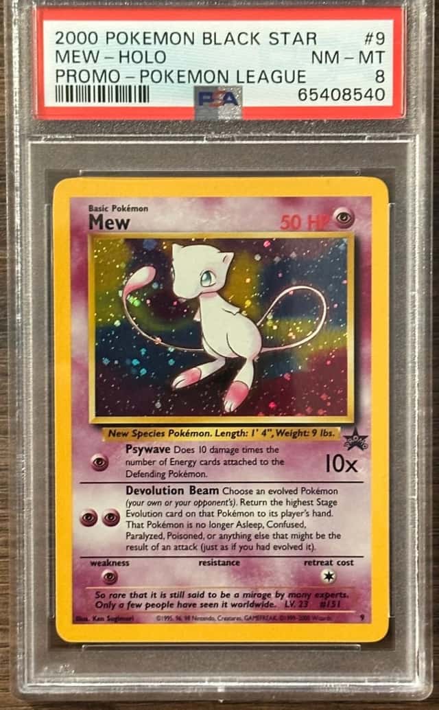 2000 Pokemon Black Star Mew Pokemon League Promo PSA 8 PSA # 65408540