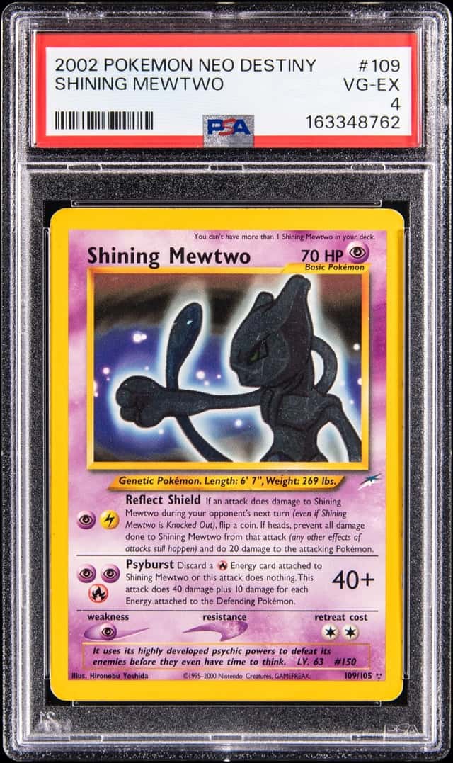 2002 Pokemon Neo Destiny #109 Shining Mewtwo - PSA VG-EX 4