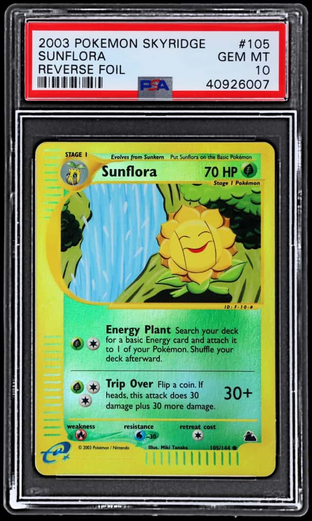 2003 Pokemon Skyridge Reverse Holo Sunflora #105