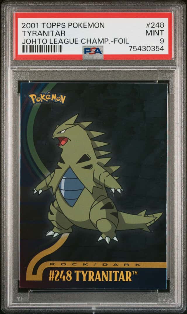 2001 Topps Pokemon Johto League Champions Foil Tyranitar #36