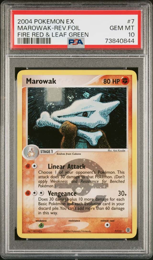 2004 Pokemon Ex Fire Red Leaf Green Reverse Holo Marowak #7