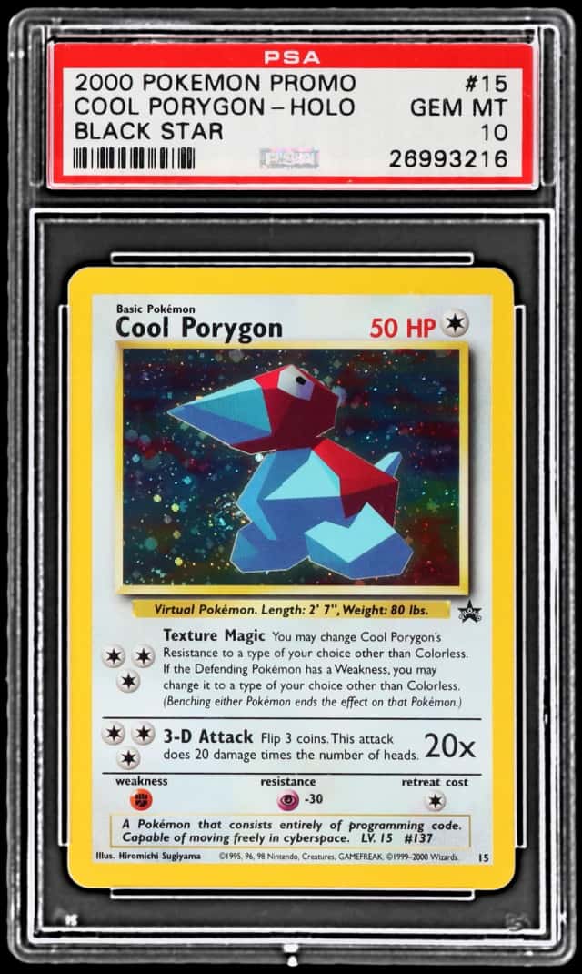 2000 Pokemon Black Star Promo Holo Cool Porygon #15
