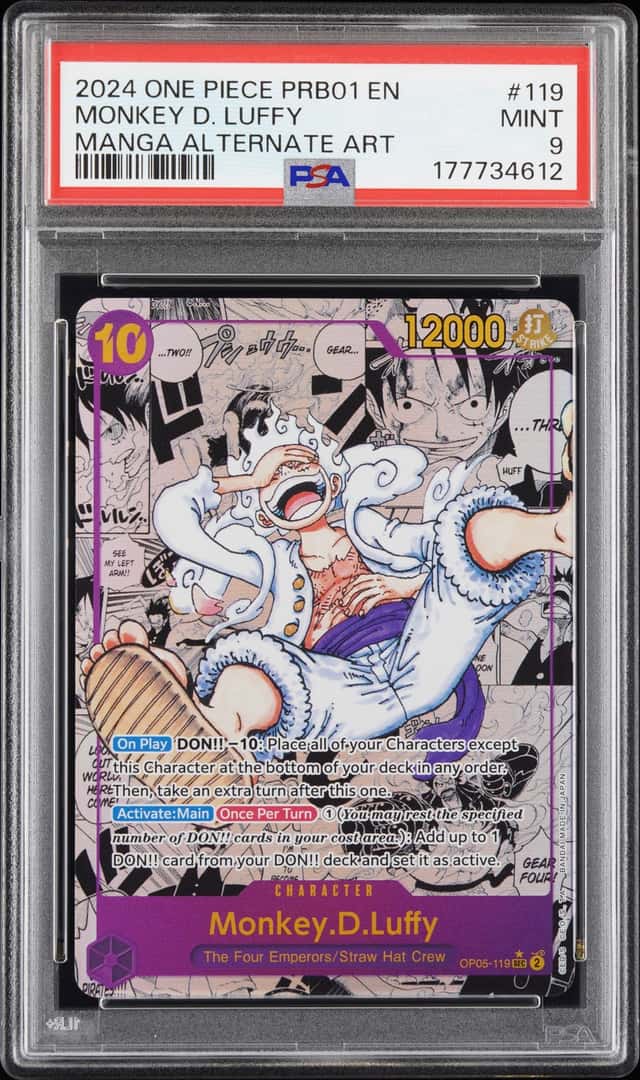 Monkey D. Luffy 2023 One Piece Awakening New Era #OP05-119 Rare Alt Art PSA 9