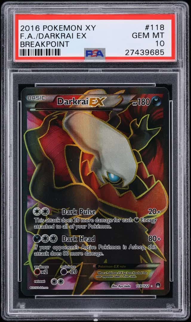 2016 Pokemon XY BREAKpoint Full Art Darkrai EX #118 PSA 10 GEM MINT
