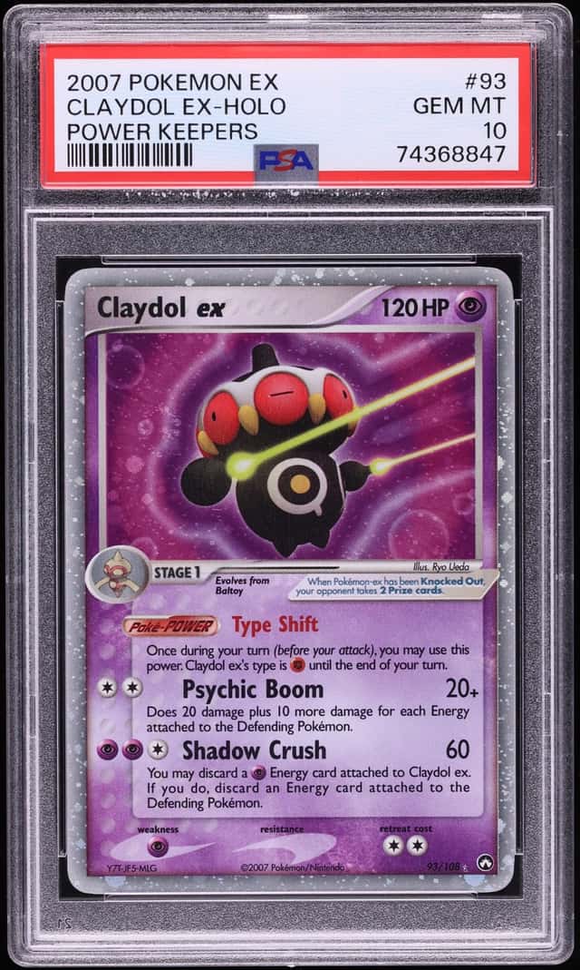 2007 Pokemon EX Power Keepers Holo Claydol ex #93 PSA 10 GEM MINT