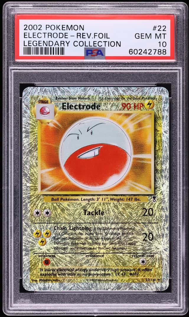 2002 Pokemon Legendary Collection Reverse Holo Electrode #22 PSA 10 GEM MINT