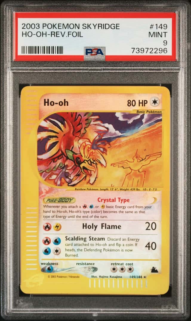 2003 Pokemon Skyridge Reverse Holo Crystal Ho-Oh #149 PSA 9 MINT