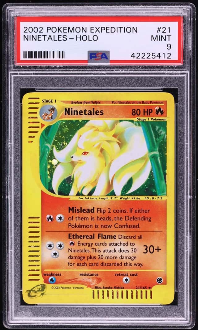 2002 Pokemon Expedition Holo Ninetales #21 PSA 9 MINT
