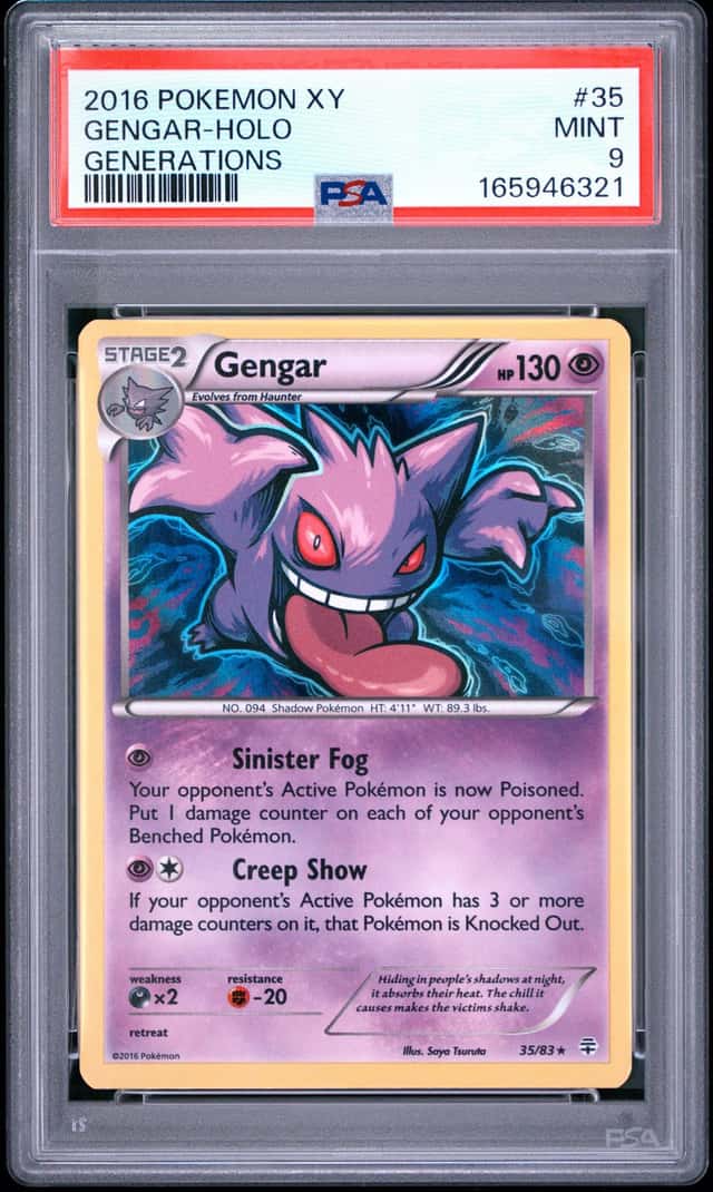 2016 Pokemon XY Generations Holo Gengar #35 PSA 9 MINT