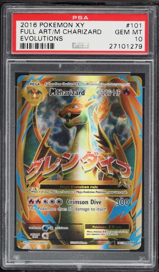 2016 Pokemon XY Evolutions Full Art M Charizard EX #101 PSA 10 GEM MINT