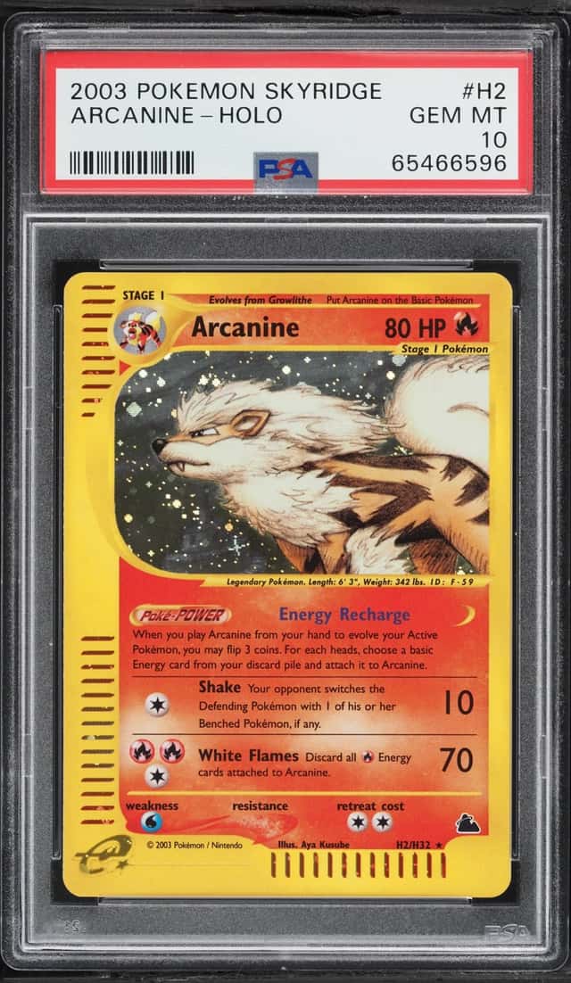 2003 Pokemon Skyridge Holo Arcanine #H2 PSA 10 GEM MINT