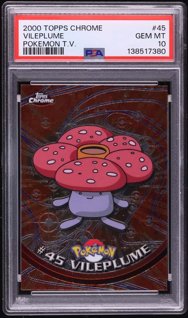 2000 Topps Chrome Pokemon T.V. Vileplume #45 PSA 10 GEM MINT
