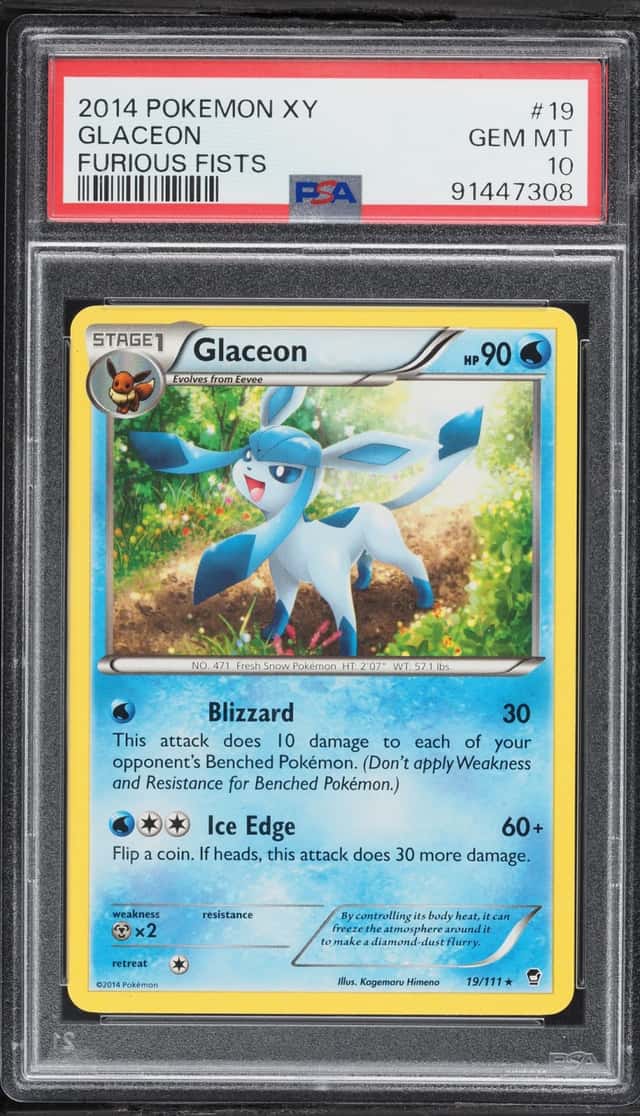 2014 Pokemon XY Furious Fists Glaceon #19 PSA 10 GEM MINT