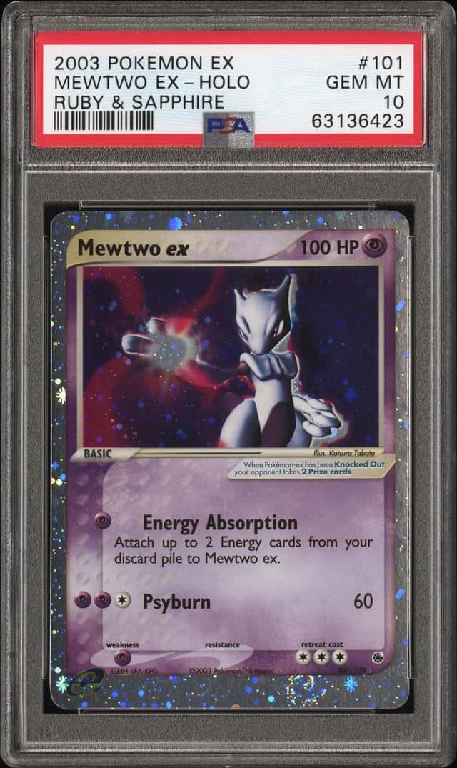 2003 Pokemon EX Ruby & Sapphire Holo Mewtwo Ex #101 PSA 10 GEM MINT