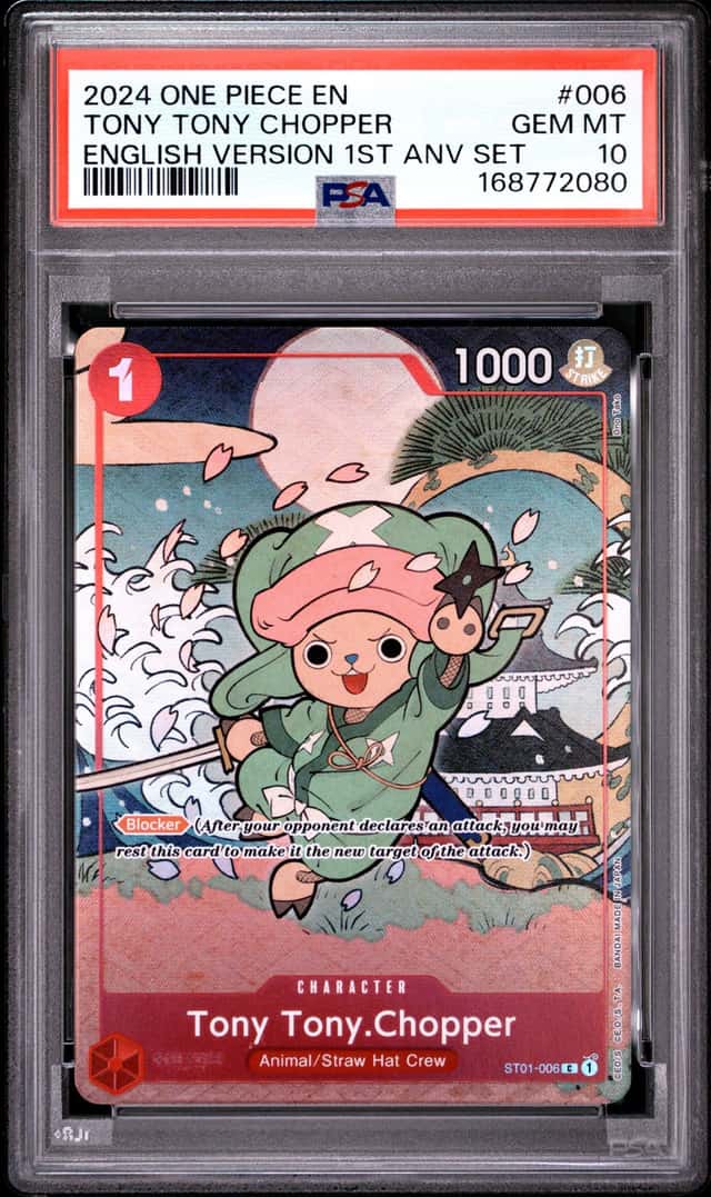 2024 ONE PIECE ENGLISH VERSION 1ST ANNIVERSARY SET #006 TONY TONY CHOPPER PSA 10