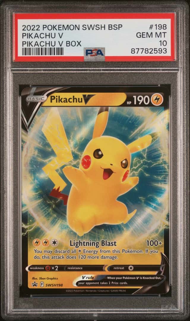 Pokemon SWSH Black Star Promos Pikachu V 2021 #SWSH198 PSA 10 GEM MINT
