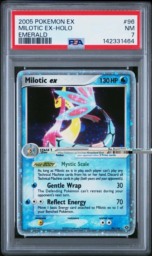 PSA 7 2005 Pokemon TCG EX Emerald Milotic ex Holo 96/106 English