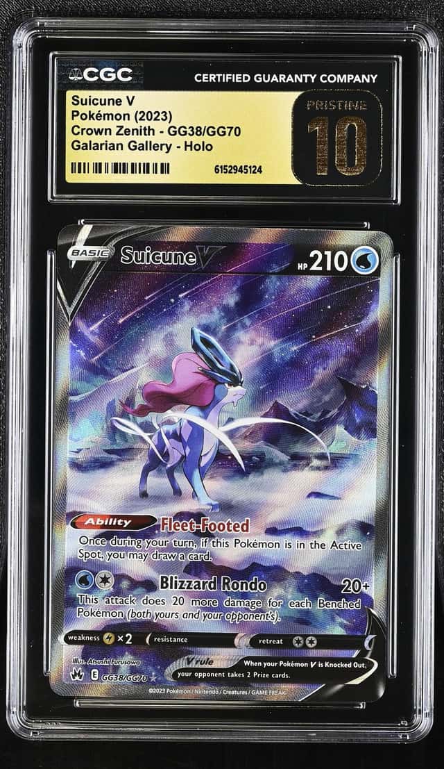 Pokemon Suicune V Crown Zenith GG38/GG70 Galarian Gallery CGC 10 Pristine