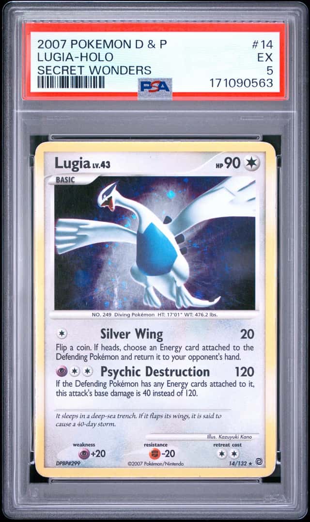 Pokemon Lugia Holo Secret Wonders 14/132 PSA 5