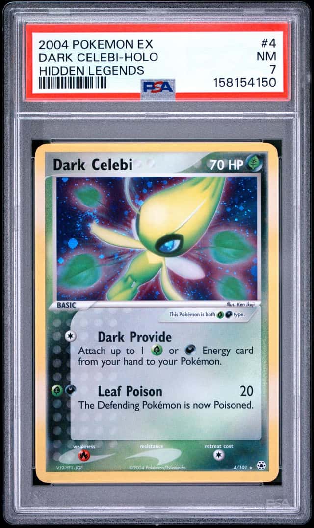 Pokemon Dark Celebi Holo Hidden Legends 4/101 PSA 7