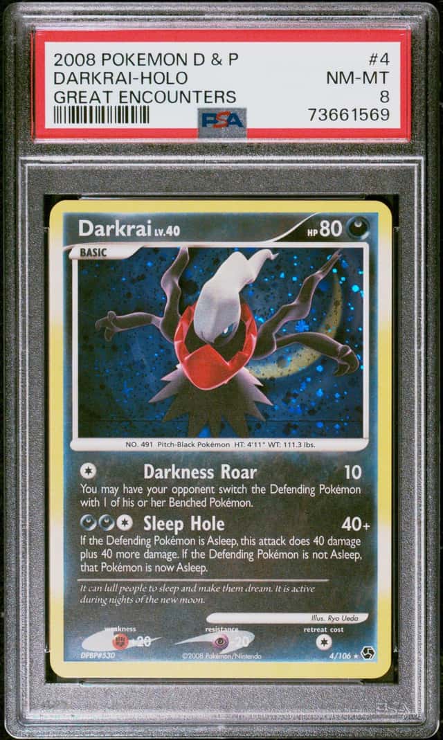 Pokemon Darkrai Holo Great Encounters 4/106 PSA 8