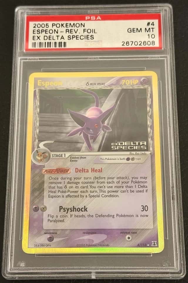 Pokemon Espeon 4/113 EX Delta Species Reverse Foil PSA10