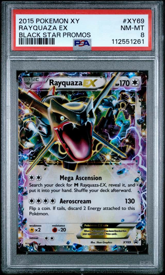 2015 Pokemon XY Black Star Promo Holo Rayquaza EX #XY69 BSP PSA 8 NM-MT