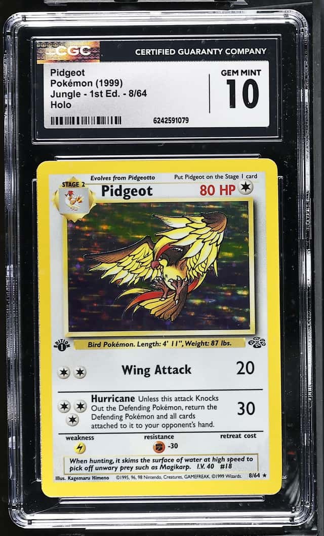 1999 Pokemon Jungle 1st Edition #8/64 Pidgeot Holo CGC 10 GEM MINT