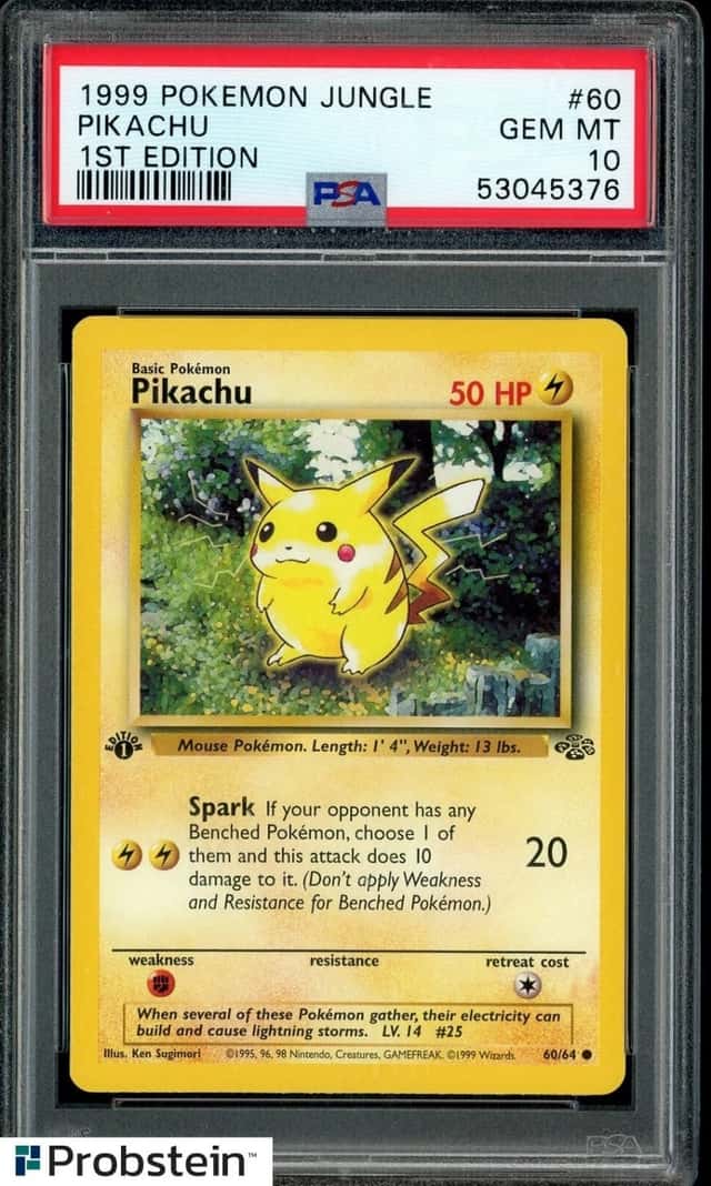 1999 Pokemon Jungle 1st Edition #60 Pikachu PSA 10 GEM MINT