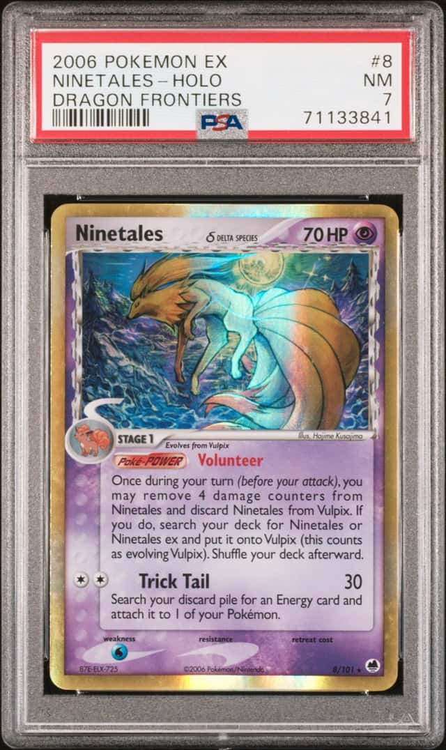 2006 Pokemon Ex Dragon Frontiers #8 Ninetales Holo PSA 7 NM